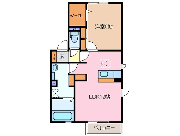 南日永駅 徒歩4分 1階の物件間取画像